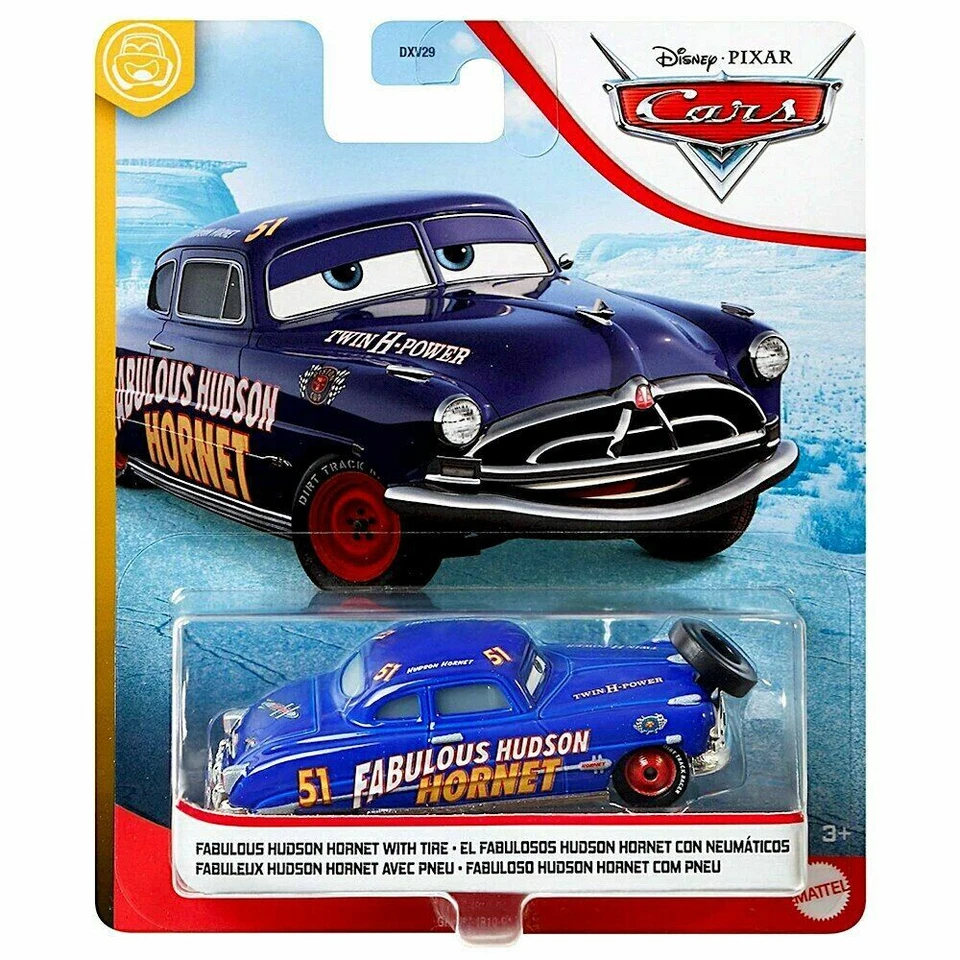 CARS 3 - FABULOUS HUDSON HORNET WITH TIRE - Mattel Disney Pixar - Immagine 1 di 1