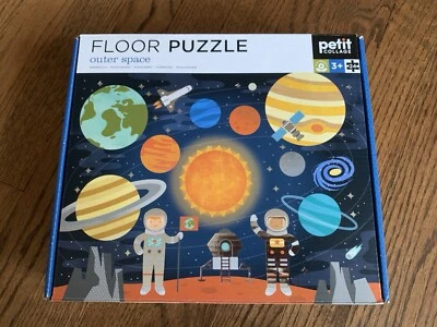 Rompecabezas de piso pequeño collage espacio exterior 24 piezas | Rompecabezas grande para niños | Co... Foto 1 de 4