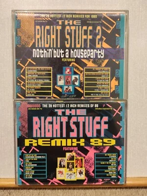 The Right Stuff 1 & 2 1989 1990 Dance Double Cassette Tape *NEVER PLAYED* - Image 1 of 4
