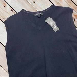 APT 9 Mens Xl Blue V Neck Cotton Sweater Vest - Picture 1 of 2