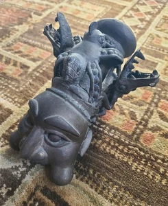 Antigua pipa de prestigio ceremonial de bronce fundido africano escultura de Bamileke/Bamum  - Imagen 1 de 22
