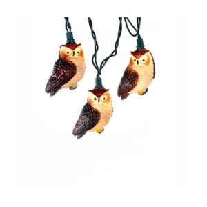Kurt Adler 10-Light Brown Owl Light Set - Picture 1 of 5