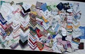 Pañuelo Pañuelo De Colección Lote 200 Cosplay Artesanía Cortador Edredón Upcycle Hombres LEER - Imagen 1 de 22