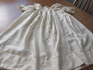 Antique 1890’s Edwardian Lace Dress Girls Childs Ivory Vintage Victorian Cotton - Picture 1 of 19