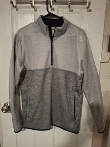 Reebok Herren Langarm 1/4 Zip Pullover grau Sweatshirt Fleece gefüttert Medium  - Bild 1 von 6