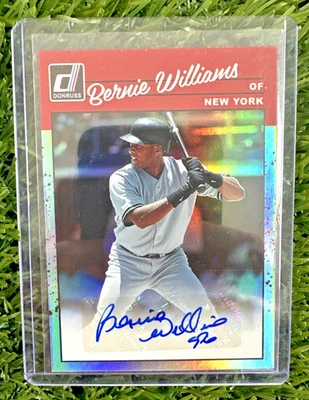 Panini Donruss Bernie Williams 1990 Retro Holo Auto Yankees 2023 Foto 1 de 2