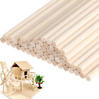 100 Wood Dowel Rods for DIY Projects and Crafting