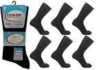 12x Pairs Men's Gentle Grip Diabetic Socks Non Elastic Cotton Black UK Size 6-11