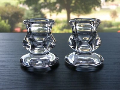 Juego de 2 Candelabros BIEDERMANN Vidrio Transparente Votivo Base o Cónicos Foto 1 de 4