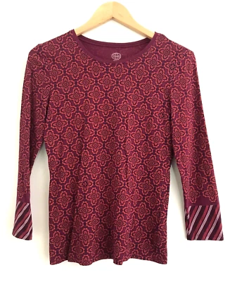 TORY BURCH Shirt Tissue Tee Colorful Pullover Lightweight Sz XS Pima Cotton EUC - Image 1 of 4