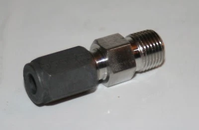  1/8" Tube x 1/8" NPT SS Male Connector Parker 3 FBU-SS - Image 1 of 4