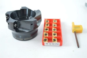90 grados 5F fresadora de cara indexable cortador de cara de carcasa cortador de carcasa 80 mm +10* APMT - Imagen 1 de 8