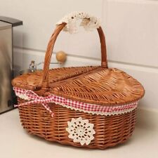 Picnic Basket Shopping Storage Wicker Decoration Eco-friendly Hamper Non-toxic