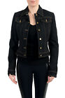 Roberto Cavalli Women's Off Black Lightly Insulated Denim Jacket US XS IT 38