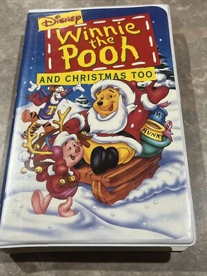 Disney "Winnie The Pooh And Christmas Too" Vintage 1991 VHS Video Movie *TESTED* - Image 1 of 4