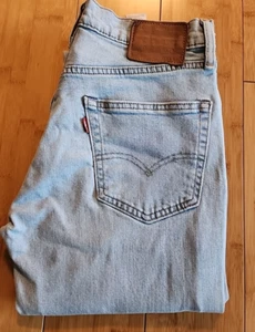 Levis 511 Premiume Jeans Men’s 31x32 Big E Slim Straight Stretch Light Denim - Picture 1 of 12