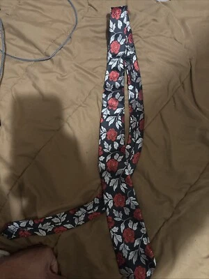 Corbata clásica de seda negra, roja, plateada para hombre - boda Foto 1 de 2