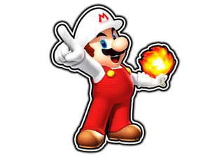 #1869 Mario Fire Power Up Mushroom Kingdom Waterproof Vinyl Sticker Die-Cut Car - Picture 1 of 1