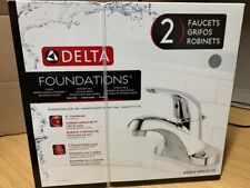 Delta Foundations 4 in. Centerset 1-Handle Bathroom Faucet - Polished Chrome (2-Pack)