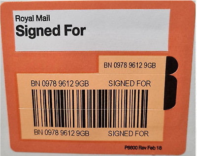 Self Adhesive Royal Mail Signed For  25, 50,75, 100, 125,150,175, 200 NEW • 2.49£