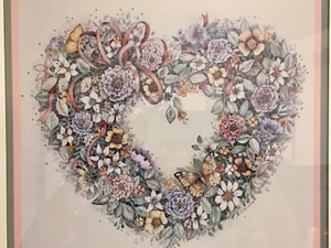 Gerahmtes Kunstwerk Grün Holz gerahmter Druck - Bild 1 von 3