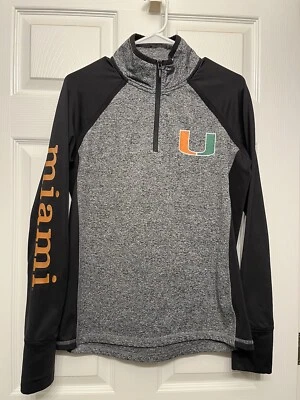 CHAQUETA JERSEY HOMBRE MIAMI HURRICANES NCAA TALLA PEQUEÑA. POLI POLAR. Foto 1 de 4