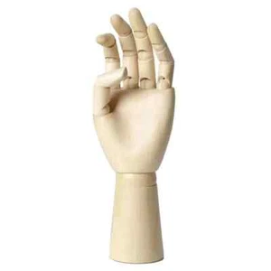 12" (300mm) ARTISTS WOODEN LEFT HAND MANIKIN MANNEQUIN - Picture 1 of 1