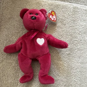 “Valentina” TY BEANIE BABY BEAR 1998 tag errors Hologram HTF used - Imagen 1 de 7