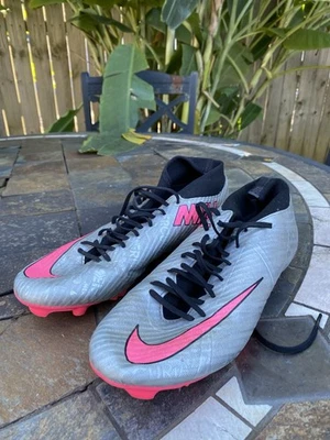 Nike Hombre Zoom Mercurial Super Fly 9 Academy FG Tenis Gris/Rosa, Talla 8 Foto 1 de 4