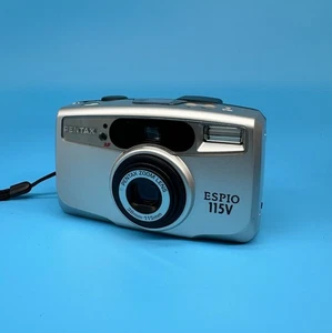 Pentax Espio 115V analoge Kompaktkamera 35 mm, silber – getestet - Bild 1 von 10