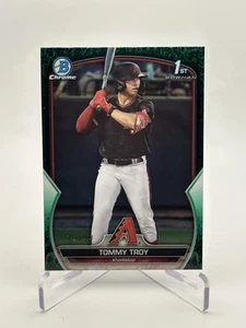 2023 Bowman Draft Chrome Tommy Troy 1st Green Grass Refractor /99 #BDC-103 - Bild 1 von 3