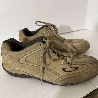 SALE Rare Tan Suede Oakley Men's 1320 Race Shoes THIRTEEN TWENTY Beige Size  10 - Image 1 of 4