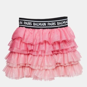 Balmain Pink Glitter Tulle Tiered Skirt (12 Yrs) - Picture 1 of 5