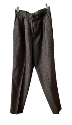 Vintage Lee Casuals High waist houndstooth pattern sz 8 pants Brown 28 X 30 - Imagem 1 de 4