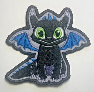 Toothless / Dragon - Embroidered Iron-On/Sew Patch/3.25 in. X 3.50 in. - Picture 1 of 2