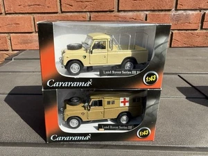 Cararama Land Rover Series III 109 X2 Job Lot - 1:43 Mint In Box - Picture 1 of 4