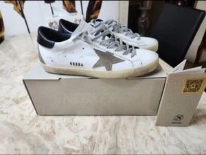 Golden Goose Superstar White Black Heel Tab Sneakers Men Shoes 100% Authentic - Picture 1 of 8