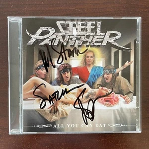 Steel Panther Autographed “All You Can Eat” Signed CD Michael Starr Stix Satchel - Picture 1 of 5