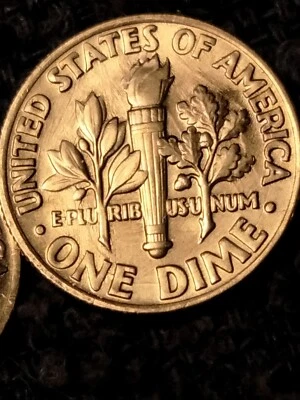 1984 P Roosevelt Dime Extreme Die Clash Error Obv/Rev Die Break Error - Image 1 of 4