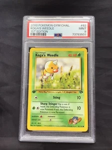 Pokémonkarten: Fitnessstudio Challenge 1. Auflage Häufig: Koga's Weedle 82/132 PSA 9 - Bild 1 von 6