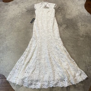 Ann Taylor Wedding Dress Womens 0 Lace White Rustic - Bild 1 von 11