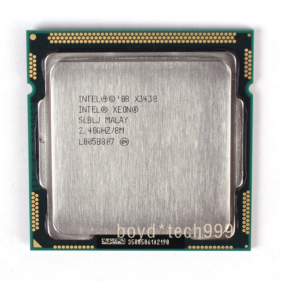 INTEL Xeon X3430 PROCESSOR 2.4GHZ/8M/2.5GT/s（SLBLJ）LGA 1156 Socket H CPU - Image 1 of 1