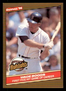 1986 Donruss Highlights #11 Wade Boggs - Picture 1 of 2