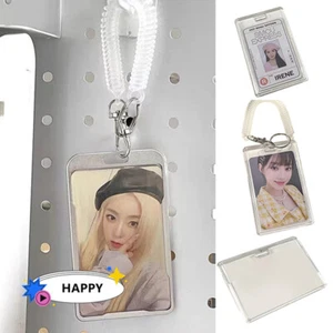 Lovely Heart Love Photocard Holder Keychain Kpop Idol Photo ID Card Cov ▶ - Picture 1 of 16