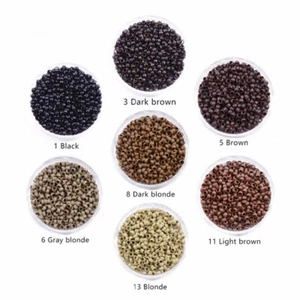 5 colors 1000 without Silicone Lined Nano Rings Hair Exensions 8D Best Quality - Picture 1 of 14