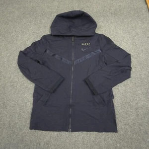 FC Barcelona Jacket Kids MEDIUM Blue Tech Pack Barca FCB Football Hooded Size M - Picture 1 of 10