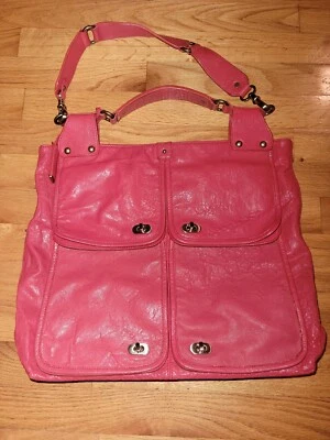 Mujer Hayden Harnett Cuero Bolso / Monedero GRANDE Rojo Lote de Bolsillos EXCELENTE Foto 1 de 4