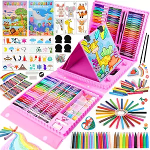 Art Supplies 230 PCS Drawing Art Kit Kids Art Set with Double Sided Trifold Pens - Picture 1 of 1