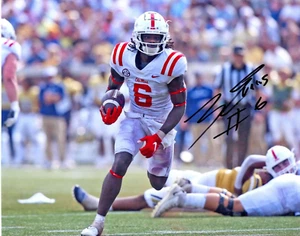 Zach Evans Ole Miss Rebels firmó autógrafo 8x10 foto de fútbol americano 2023 draft de la NFL - Imagen 1 de 1
