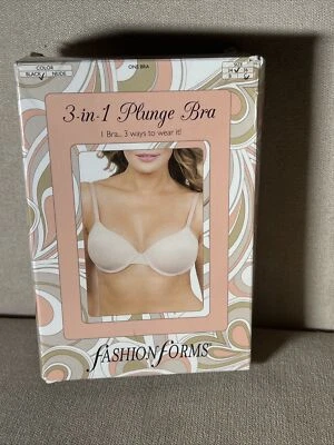 Nuevo Sujetador Convertible 3 en 1 Moda Formas 34 C Negro Espalda Baja Halter Foto 1 de 4